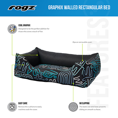 Rogz Graphix Walled Bed