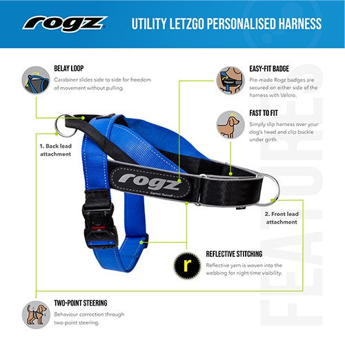 Rogz Utility Letzgo Personalized Harness