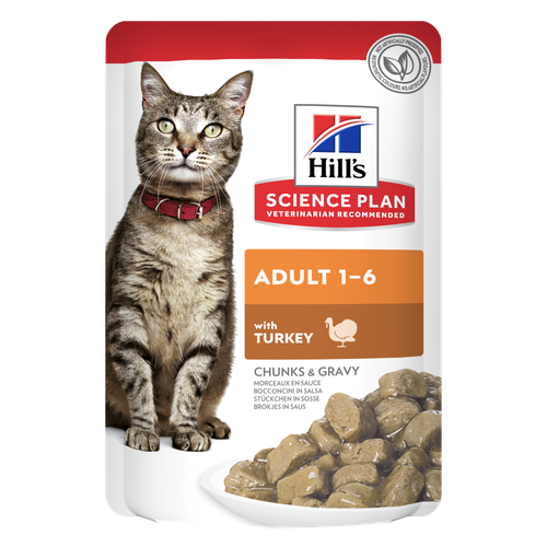 HILLS Adult Cat Pouches 85G X 12's