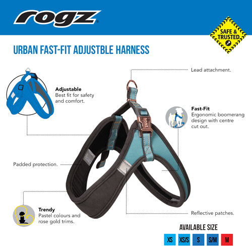 Rogz Urban Fast Fit Adjustable Harness