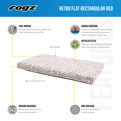 Rogz Retro Flat Rectangular Bed