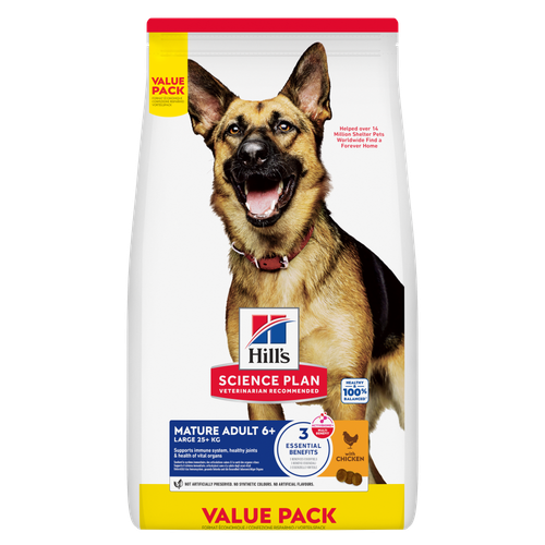 Hills Large Breed Mature Adult Dog Food - Chicken