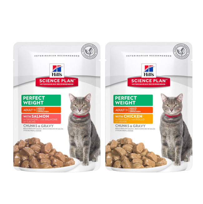 Hill's Adult Perfect Weight Wet Cat Food - Chicken & Salmon