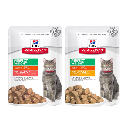 Hill's Adult Perfect Weight Wet Cat Food - Chicken & Salmon