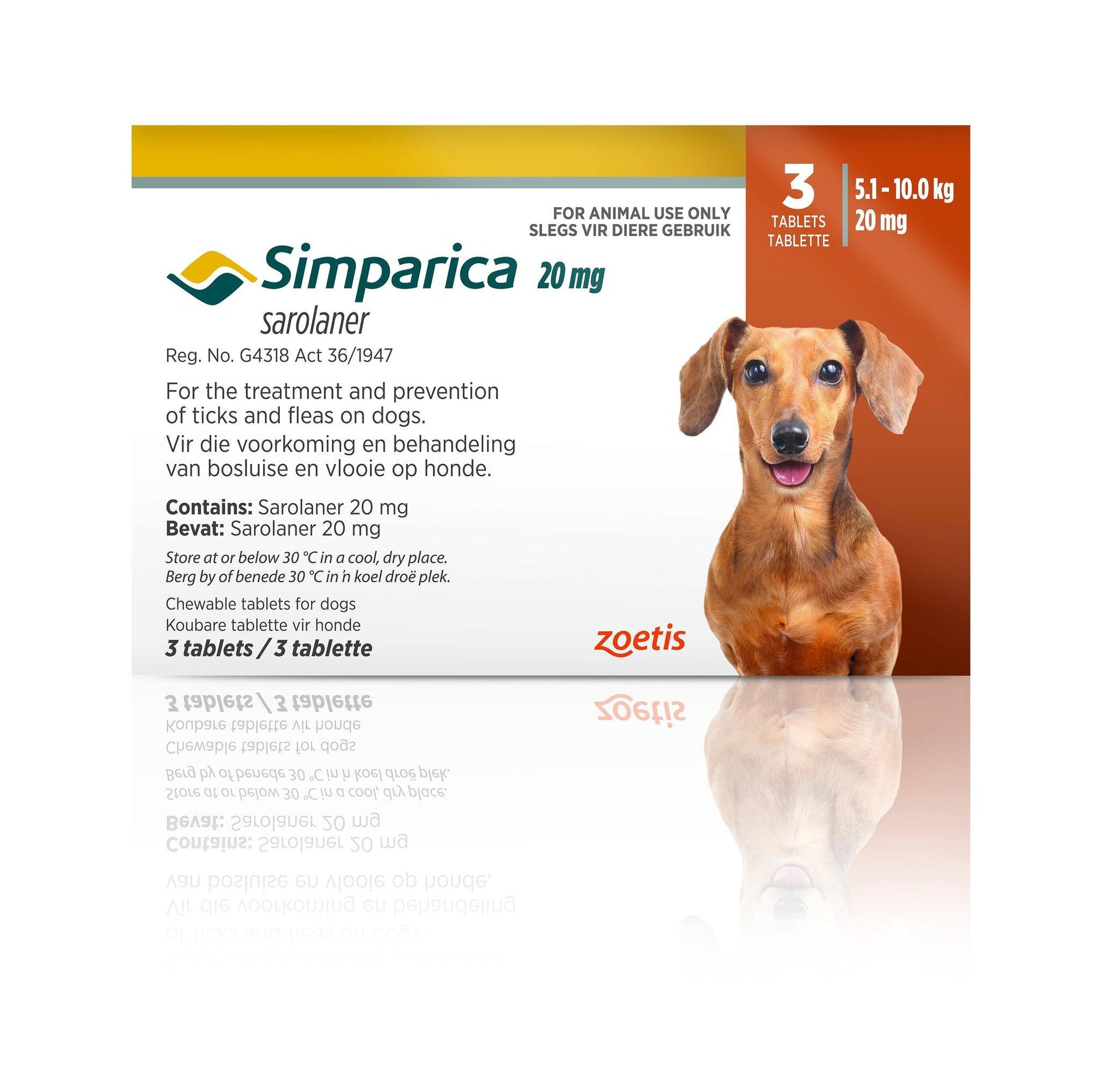 Simparica Chewable Tick & Flea Tablet for Dogs (3 Tabs) - PetX - Online