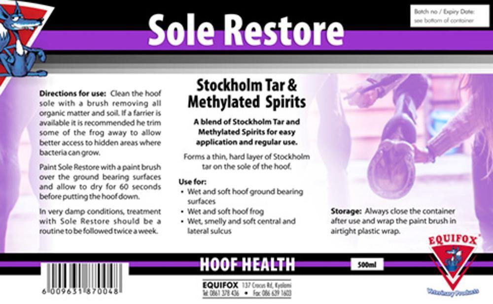 Equifox Sole Restore - Stockholm Tar with Methylated Spirits - PetX - Online