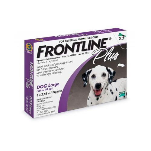 Frontline Plus Spot on Treatment for Tick & Fleas on Dogs ( 1 pipet ) - PetX - Online