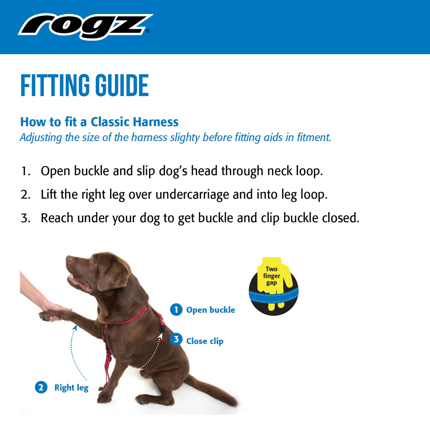 Rogz Classic Reflective Web H- Harness