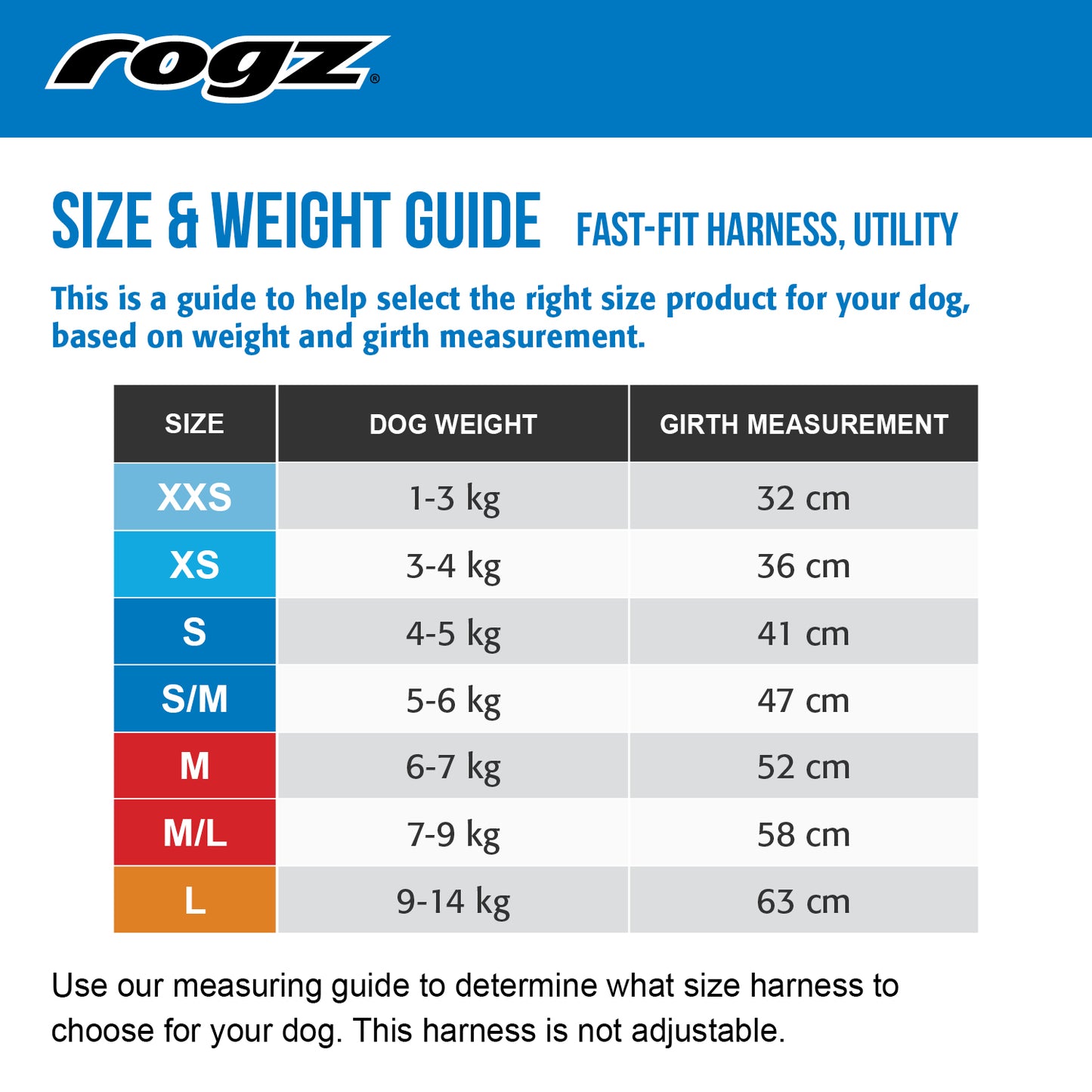 Rogz Classic Fast Fit Harness