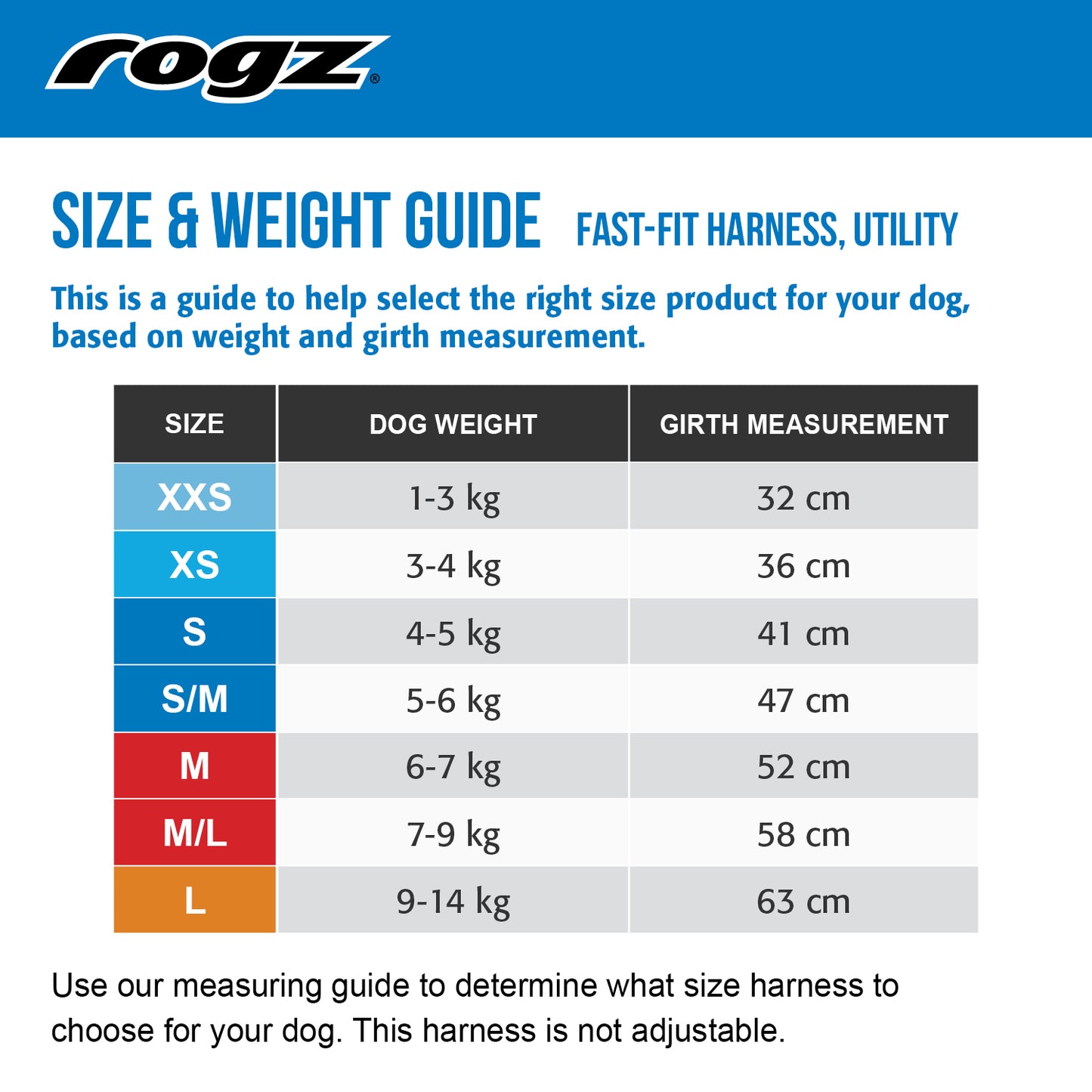Rogz Classic Fast Fit Harness