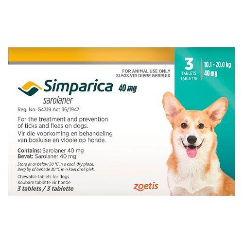 Simparica Chewable Tick & Flea Tablet for Dogs (3 Tabs) - PetX - Online
