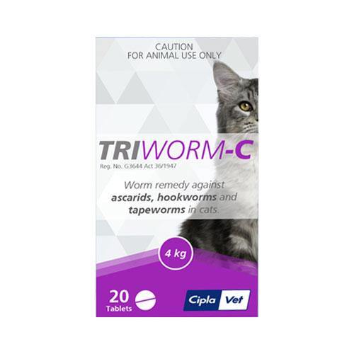 Triworm-C Tablets for Cats - PetX - Online