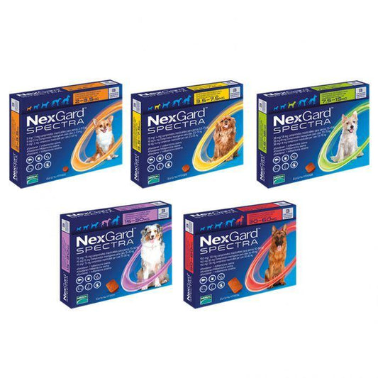 NexGard Spectra Chewable Mixed Parasite Tablets for Dogs (3 Pack) - PetX - Online