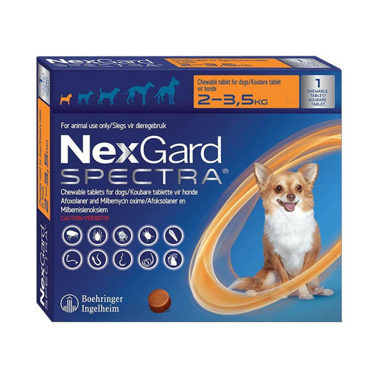 NexGard Spectra Chewable Mixed Parasite Tablets for Dogs (Singles) - PetX - Online